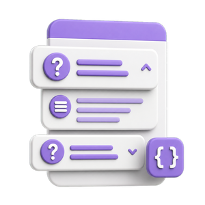 Transparent PNG illustration of FAQ schema question and answer cards